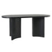 Dining Table With Curved Legs - Black