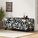 Luxury Storage Ottoman With Floral Patterned Fabric, Soft-Close Hinges, Multi Functional
