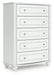 Kozlani - Five Drawer Chest - White