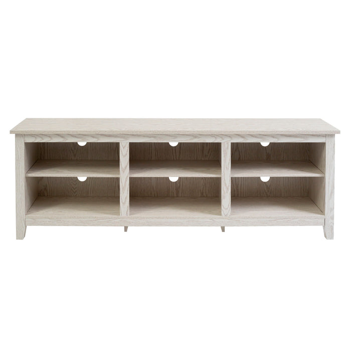 Modern Transitional 3 Shelf Open Storage 70" TV Stand For 80" TVs