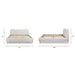 Roman - King Curved Headboard Upholstered Platform Bed - Light Beige