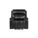 Gary - Power Recliner With Power Recline Motion, Pillow Top Arms, Hidden Cupholders - Black