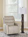 Motion-Max - Swivel Glider Power Recliner - Stonewash