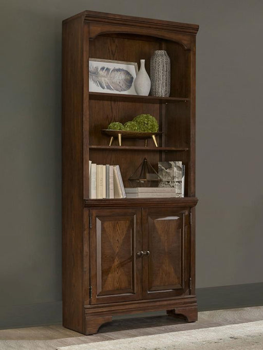 Hartshill - Bookcase With Cabinet - Burnished Oak Sacramento Furniture Store Furniture store in Sacramento