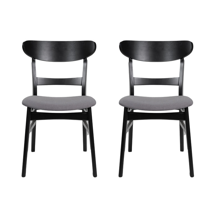 Dining Chair With Upholstered Seat - Dark Gray