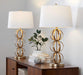 Linx - Contemporary Table Lamp (Set of 2) - Gold / White
