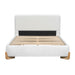 Elegant Boucle Upholstered Bed With Solid Wood Feet