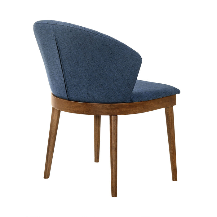Juno - Dining Side Chairs (Set of 2) - Blue / Walnut