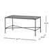 Luna - Outdoor Iron Coffee Table - Black Brush Silver