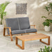 Paloma - Contemporary Loveseat And Coffee Table Set With Weather Resistant Cushions