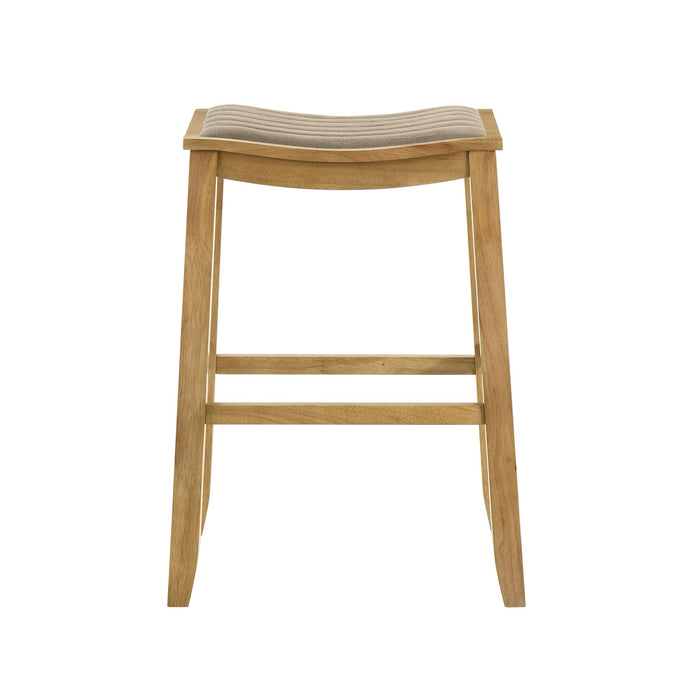 Iyani - Coastal Modern Wood Bar Height Kitchen Bar Stool