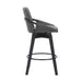 Baylor - Swivel Bar Stool With Black Frame