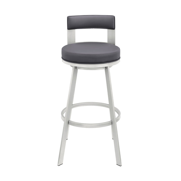 Flynn - Swivel Bar Stool - Brushed Steel