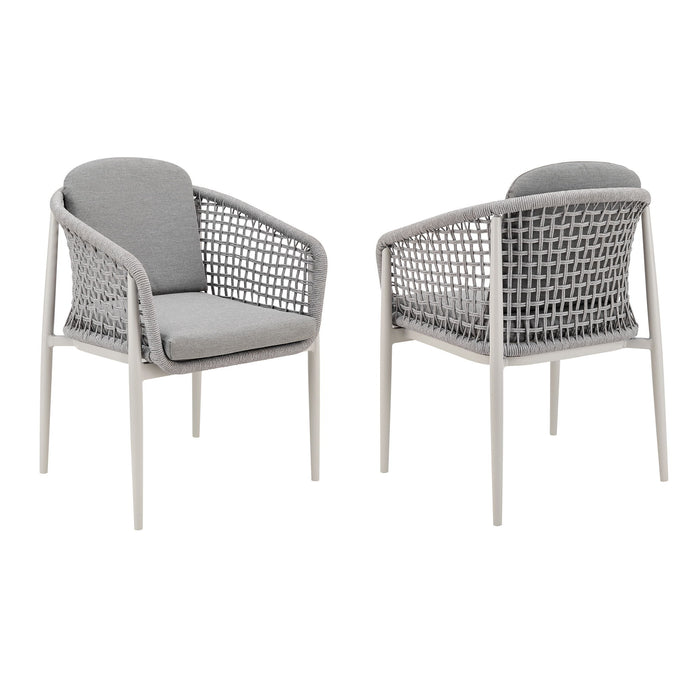 Rhodes - Outdoor Patio Dining Chair (Set of 2) - Light Gray