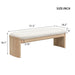 Footstool With Soft Cushion For Living Room - Beige / Natural