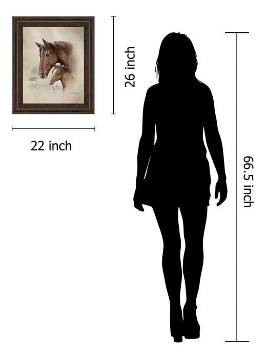 Race Horse I By Ruane Manning - Framed Print Wall Art - Dark Brown