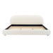 Upholstered Simple Modern Bedroom Bed With Curved Headboard