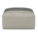 Sabella - Square Woven Outdoor / Indoor Pouf - Gray / White
