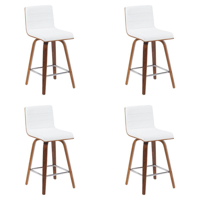 Vienna - Modern Counter Height Swivel Bar Stool - Walnut Finished Wood Frame