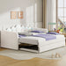 Upholstered Daybed With Adjustable LED Trundle