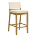 Yaneli - Contemporary Natural Wood Counter Height Kitchen Bar Stool