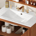 Bathroom Vanity With Sink, Minimalist Design, 45 Degrees Free Handle Doors - Antique Natural