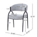 Contemporary Upholstered Dining Chairs With Metal Legs (Set of 2)