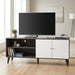 Amidon - TV Stand, With 2 Storage Shelves And 1 Cabinet