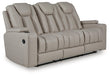 Elevate Edges - Reclining Sofa With Drop Down Table - Coin