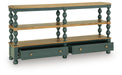 Finnworth - Console Sofa Table - Blue / Brown