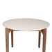 Cove - 42" Round Superstone Outdoor Dining Table, Seats 4 - White & Eucalyptus