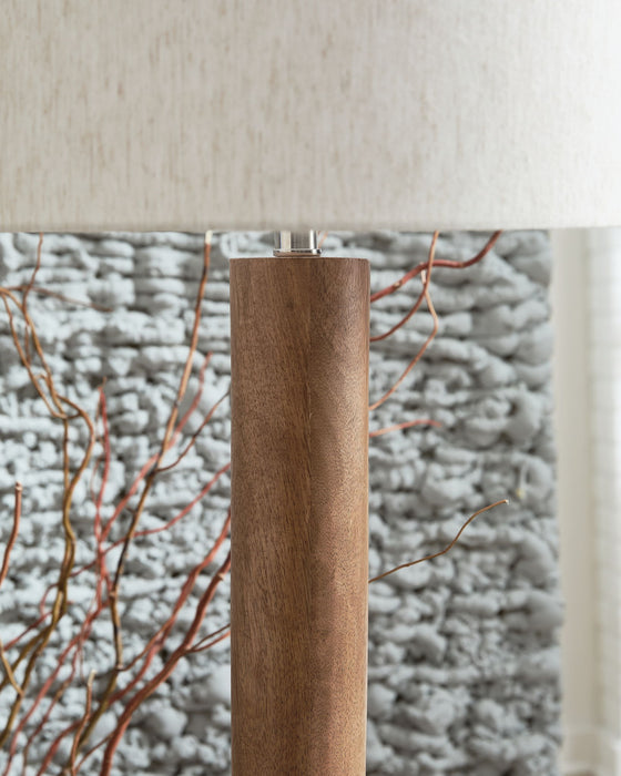 Ailsa - Wood Floor Lamp - Natural Brown