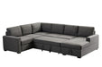 Ketterman - 4 Piece Upholstered Sectional - Dark Gray