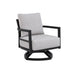 Outdoor Swivel Lounge Chair With Sunbrella Cushion, Weather Resistant - Ember Black