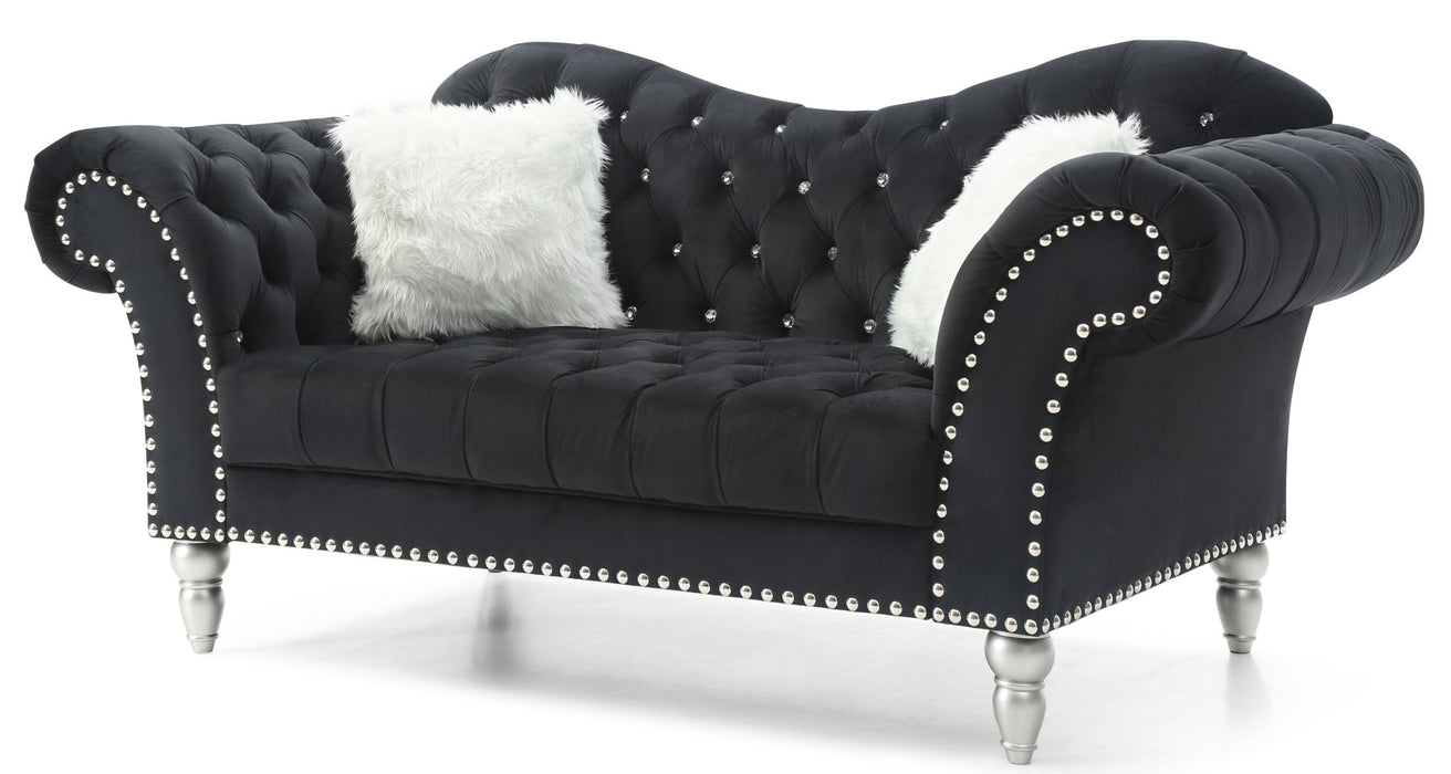 Elegant Round Arm Loveseat