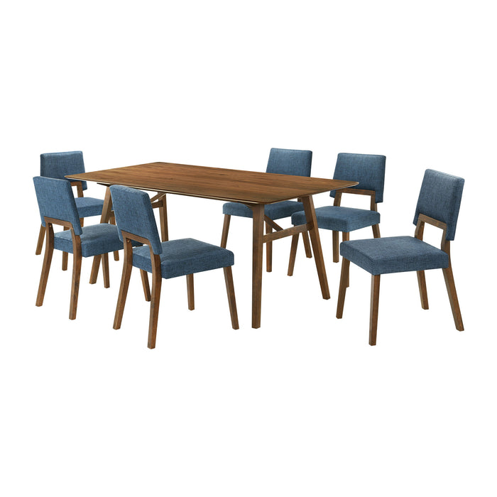 Channell - Walnut Wood Dining Table Set