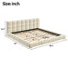Upholstered Platform Bed Frame With Tufted Headboard