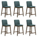 Allin - Upholstered Wood Counter Height Barstool