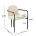 Modern Dining Chair Set With Durable Iron Frame And Comfortable Fabric Upholstery
