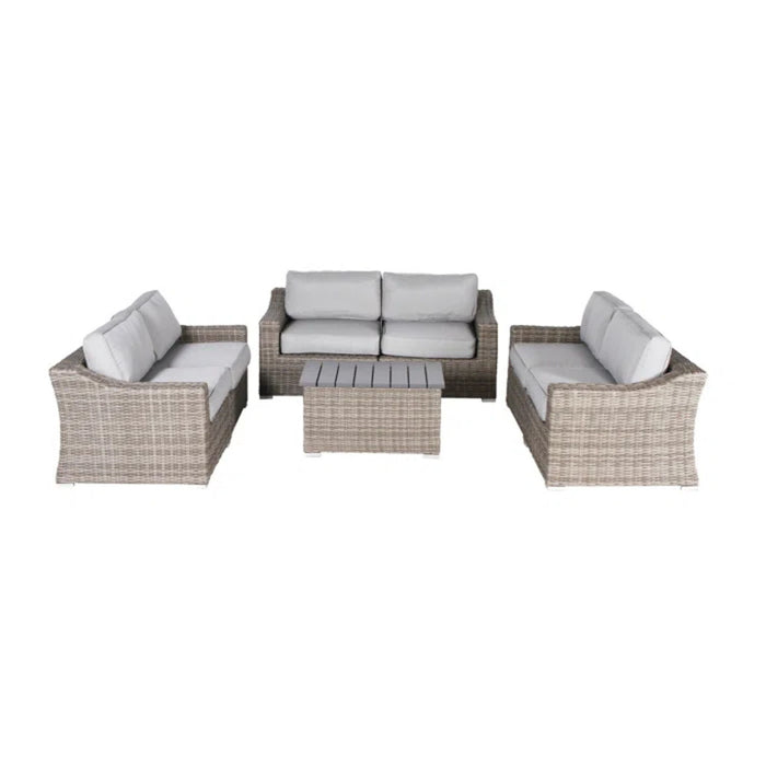 Stylish Sofa Seating Group With Cushions Perfect For Outdoor Gatherings