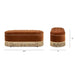 Melinda - Oval Tufted Bullion Fringe Storage Bench