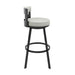Lynof - Swivel Counter Stool - Black Finish