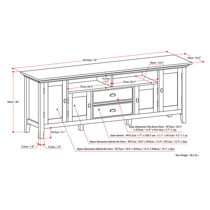 Redmond - Handcrafted TV Media Stand