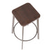Clara - Industrial Square Barstool (Set of 2) - Espresso