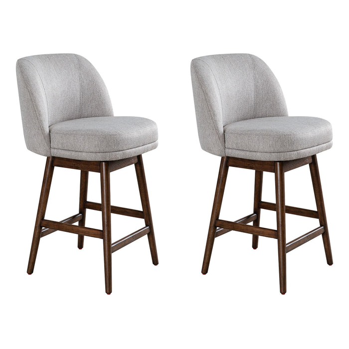 Sadie - Solid Wood Upholstered 26" Counter Height Swivel Barstool