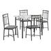 5 Pieces Dining Table Set, Small, Rectangular