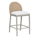 Kobalt - 3-Piece Outdoor Bar Set (Table & Counter Height Stools) - Taupe / Ivory