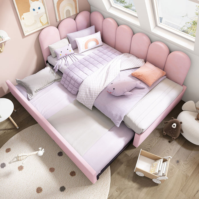 Upholstered Daybed With Pull-Out Bed