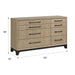8 Drawer Dresser With Feet And Pulls - Brown