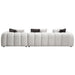 Manilla - Sectional Sofa With 8 Pillows - Ivory White Linen